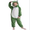 ACOGNA Onesie Kids Plush Animal Frog Costume One Piece Pajamas Girls Boys Teen Halloween Cosplay Sleepwear Green 6-7 Years view 3