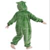 ACOGNA Onesie Kids Plush Animal Frog Costume One Piece Pajamas Girls Boys Teen Halloween Cosplay Sleepwear Green 6-7 Years view 4