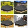 Sandbox Cover, Hexagon Sandpit Sand Toys Cover Pool Cover with Drawstring, Cover Only (Black) view 4