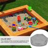 Tnfeeon Sandbox Cover, Hexagon Sandpit Sand Toys Cover Pool Cover with Drawstring, Cover Only (Grey) view 3