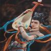 1/6 Scale Female Action Figure,12inch Flexible Chinese Ancient Beauty Music Girl Dunhuang Goddess Action Figure Collectible (Blue) view 1