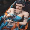 1/6 Scale Female Action Figure,12inch Flexible Chinese Ancient Beauty Music Girl Dunhuang Goddess Action Figure Collectible (Blue) view 3
