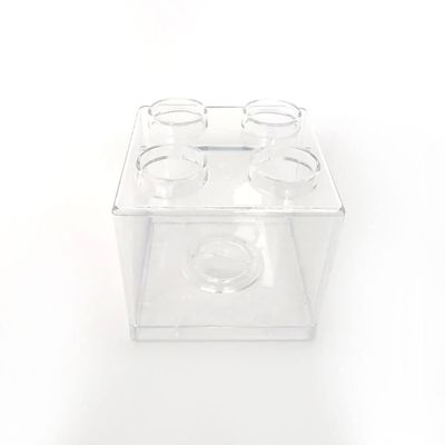 1PCS Building Block Piggy Bank,Transparent Plastic Blocks Piggy Bank Coin Storage Case Coin Storage Box(White)