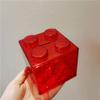1PCS Building Block Piggy Bank,Transparent Plastic Blocks Piggy Bank Coin Storage Case Coin Storage Box(White) view 2