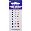 amscan Patriotic Glamour Dazzling Face Gems - 4.5" x 2" | Assorted Color | 1 Pc. view 1