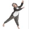 ACOGNA Onesie Kids Plush Animal Koala Costume One Piece Pajamas Girls Boys Teen Halloween Cosplay Sleepwear Gray 8-9 Years view 3