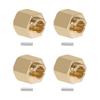 4Pcs 6mm(+2mm) TRX4M Brass Weight 1.0 Beadlock Wheels Hex Hubs Heavy Duty Extended Adaptor for 1/18 RC Crawler Car TRX4-M Upgrades view 1