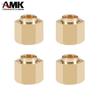 4Pcs 6mm(+2mm) TRX4M Brass Weight 1.0 Beadlock Wheels Hex Hubs Heavy Duty Extended Adaptor for 1/18 RC Crawler Car TRX4-M Upgrades view 3