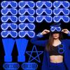 YOFOBU115 PCS Glow in the Dark Party Supplies,100PCS 8Blue Glow Sticks Necklaces Bracelets with Connectors,15Pack Blue LED Glasses,LED Light Up Neon Party Favors for New Year,Valentines Day,July 4th view 1