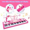 Toys for 3+ Year Old Girls Gift: 49 Keys Kids Piano Keyboard Multifunctional Educational Musical Instrument Toy with Microphone, Earphone, Dual Speakers, Birthday and Xmas Gifts for 3+ Girls Toys view 2