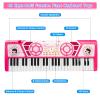 Toys for 3+ Year Old Girls Gift: 49 Keys Kids Piano Keyboard Multifunctional Educational Musical Instrument Toy with Microphone, Earphone, Dual Speakers, Birthday and Xmas Gifts for 3+ Girls Toys view 3