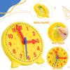 Libima 30 Pieces Tell Time Teaching Clock Kit Time Activity Set Colorful Mini 12/24 Hours Geared Clock for Basic Math Development Supplies, 3.9 Inch view 3