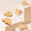 5 Pack Creative Animal Wood Knobs Cabinet Knobs Handles for Decor Wardrobe Closet Door Handles Furniture Knobs Nursery Decorative Drawer Knobs Single Hole Knob Wooden Animals Knobs view 3