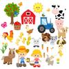 Story Time Felts 37 Piece Farm Animals Felt Figures for Flannel Board Set Small (Blonde Hair) view 1
