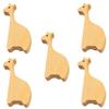 5 Pack Creative Animal Wood Knobs Cabinet Knobs Handles for Decor Wardrobe Closet Door Handles Single Hole Giraffe Knob Wooden Animals Knobs Furniture Knobs Nursery Decorative Drawer Knobs view 1