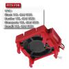 hopsupRC VXL-3s ESC Motor Cooling Fan Upgrades Part for 1/10 Slash/Rustler/Stampede VXL 4X4 2WD,High Velocity Fan Heatsink Hops Up,Replace #3340,Red view 2