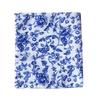 1:12 Scale Dollhouse Bedding Set for 6-Inch Dolls, 5-Piece Comforter, Pillows & Blanket, Realistic Mini Bedroom Accessories, Blue Floral & White Design view 3