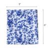1:12 Scale Dollhouse Bedding Set for 6-Inch Dolls, 5-Piece Comforter, Pillows & Blanket, Realistic Mini Bedroom Accessories, Blue Floral & White Design view 4