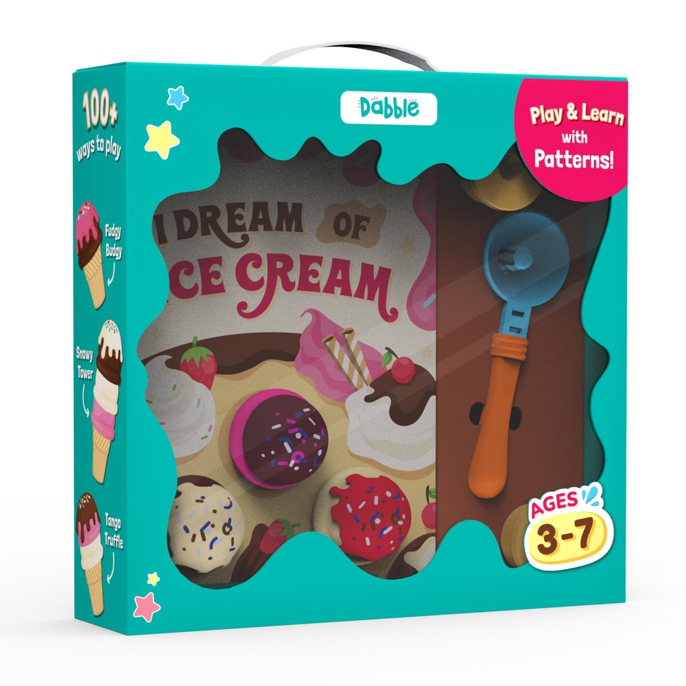 LoveDabble Kids Kitchen Playset for Pretend Play - I Dream of Ice Cream Ice Cream Toy for Kids Ages 3-7