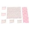 1:12 Scale Dollhouse Bedding Set for 6-Inch Dolls, 7-Piece Pink Comforter, Pillows & Bed Runner, Mini Bed Linen view 2
