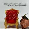1:12 Miniature Mini House Furniture Court Red Resin PU Leather Carved Sofa for Miniature House Accessories Furniture Decoration Birthday (Black) view 2