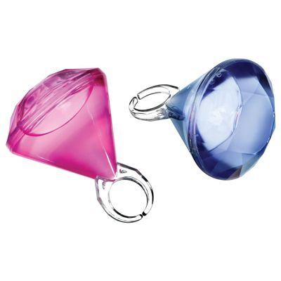 amscan Diamond Putty Ring Favor - 2.5" x 1.75" dia. | Assorted Color | Pack of 8