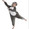 ACOGNA Onesie Kids Plush Animal Koala Costume One Piece Pajamas Girls Boys Teen Halloween Cosplay Sleepwear Gray 10-11 Years view 2