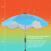 Baby Stroller Umbrella, 8 Bones Baby Stroller Parasol with Clamp 360Adjustable Baby Pram Umbrella UPF 50+ UV Resistant Sun Protection Baby Stroller Umbrella for Outside view 4