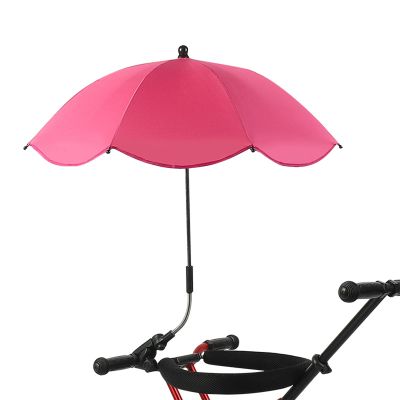 Baby Stroller Umbrella, 8 Bones Baby Stroller Parasol with Clamp 360Adjustable Baby Pram Umbrella UPF 50+ UV Resistant Sun Protection Baby Stroller Umbrella for Outside