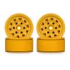 4Pcs Metal 12mm Hex Hub 1.9 Beadlock Wheels Rims for 1/8 1/12 1/10 RC Crawler Axial SCX10 TRX4 TXR6 MST CFX 86100 YK4102 TF2(Yellow) view 1