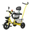 Tricycles for 1-3 Year Olds,Balance Bike,Stroller Tricycle with Adjustable Push Handle & Backrest Seat,Storage Basket,Removable Pedals,Birthday Gift & Toy for Boys and Girls (Yellow) view 1