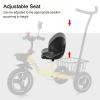 Tricycles for 1-3 Year Olds,Balance Bike,Stroller Tricycle with Adjustable Push Handle & Backrest Seat,Storage Basket,Removable Pedals,Birthday Gift & Toy for Boys and Girls (Yellow) view 4