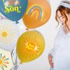Here Comes The Son Baby Shower Decorations,35pcs Boho First Trip Around The Sun Balloon,Sunshine Party Retro Latex Balloons for You are My Sunshine Baby Shower Decoration Supplies view 3