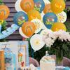 Here Comes The Son Baby Shower Decorations,35pcs Boho First Trip Around The Sun Balloon,Sunshine Party Retro Latex Balloons for You are My Sunshine Baby Shower Decoration Supplies view 4