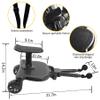 2026 New-Universal Stroller Board with Detachable Seat, 2in1 Sit and Stand Stroller Connectors for Most Strollers, Holds Children Up to 55 LBs Stroller Standing Board view 4