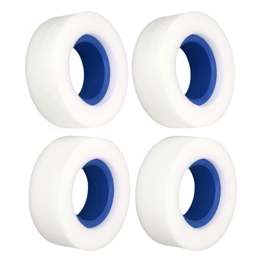 Alomejor RC Tire Foam, 4-Pack, Dual Stage, 2.2-inch, Blue, Dual Stage Foam Insert, Enhanced Traction, Improved Durability, for RC Hobbyists, Off-Road