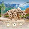 UGEARS Triceratops Dinosaur 3D Wooden Puzzles for Adults - Wooden Models Kits for Adults Dinosaur Model Kit Dino Wood Puzzle Animal Models for Adult Brain Teaser, Hobby Set view 2
