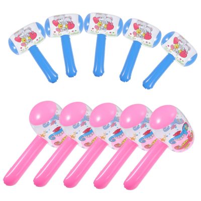 FELTECHELECTR 12pcs Inflatable Hammer Toys for Boys and Girls Cartoon Decorative Toy Hammers with Bell Fun Party Supplies for Birthdays Classrooms and Outdoor Activities