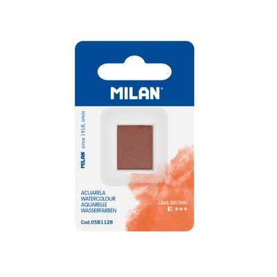 MILAN Watercolor refill in medium godet format, lava brown