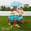 Best Choice Products Kids Sand & Water Outdoor Activity Table, Childs 2-in-1 Play Set w/ 18 Accessories, Adjustable Umbrella, 120 Capacity view 2