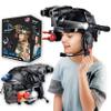 Kids Toys SWAT Commander Helmet. Army Soldier Military Police Gear 8 PC Set. Flashlight, Megaphone Soft Dart Toy Gun 4X Binoculars Patch & Cover. Dress Up for Boys & Girls Indoor & Outdoor game. Black view 1