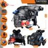 Kids Toys SWAT Commander Helmet. Army Soldier Military Police Gear 8 PC Set. Flashlight, Megaphone Soft Dart Toy Gun 4X Binoculars Patch & Cover. Dress Up for Boys & Girls Indoor & Outdoor game. Black view 3