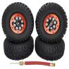 NHX RC P2 1.9" Air Crawler Soft Tires w/Beadlock Wheel (4) for TRX-4 SCX10 -Black/Red view 1