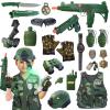 20 Piece Army Costume for Kids, Soldier Military Dress up for Boys 3-10, Kids Army Gear Role Play, Halloween Costume Camouflage Set with Vest, Camo Gloves, Helmet, Halloween Christmas Gift for Kids view 1