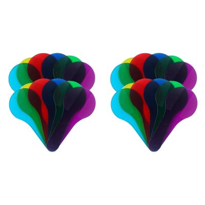 24pcs Color Paddles Mixing Paddles, Translucent Color Wheel Film, Sight Matching Preschool Toys for Classroom Education, Resources Physics Board, Color Science
