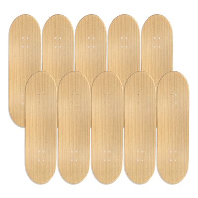 10PK Maker Series Maple Wooden Fingerboard Deck, Unbranded - 34mm x 97mm - Teak Tuning Fingerboards