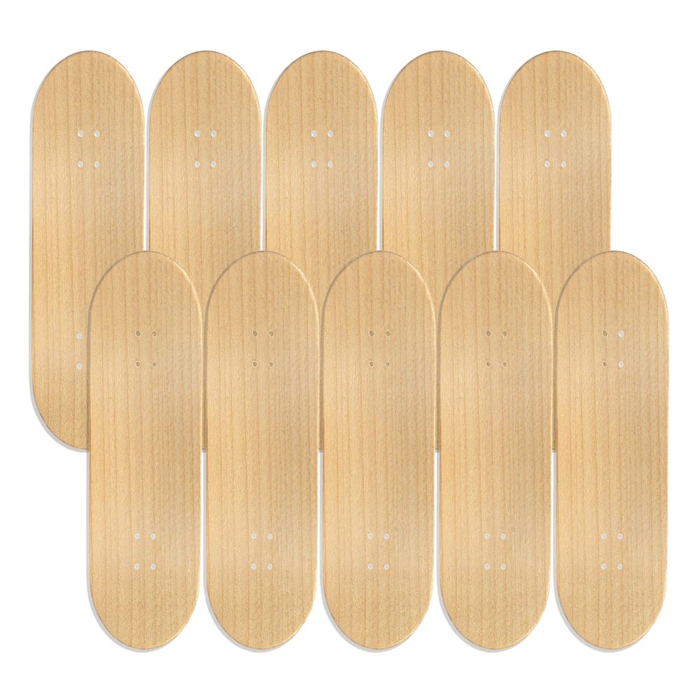 10PK Maker Series Maple Wooden Fingerboard Deck, Unbranded - 34mm x 97mm - Teak Tuning Fingerboards