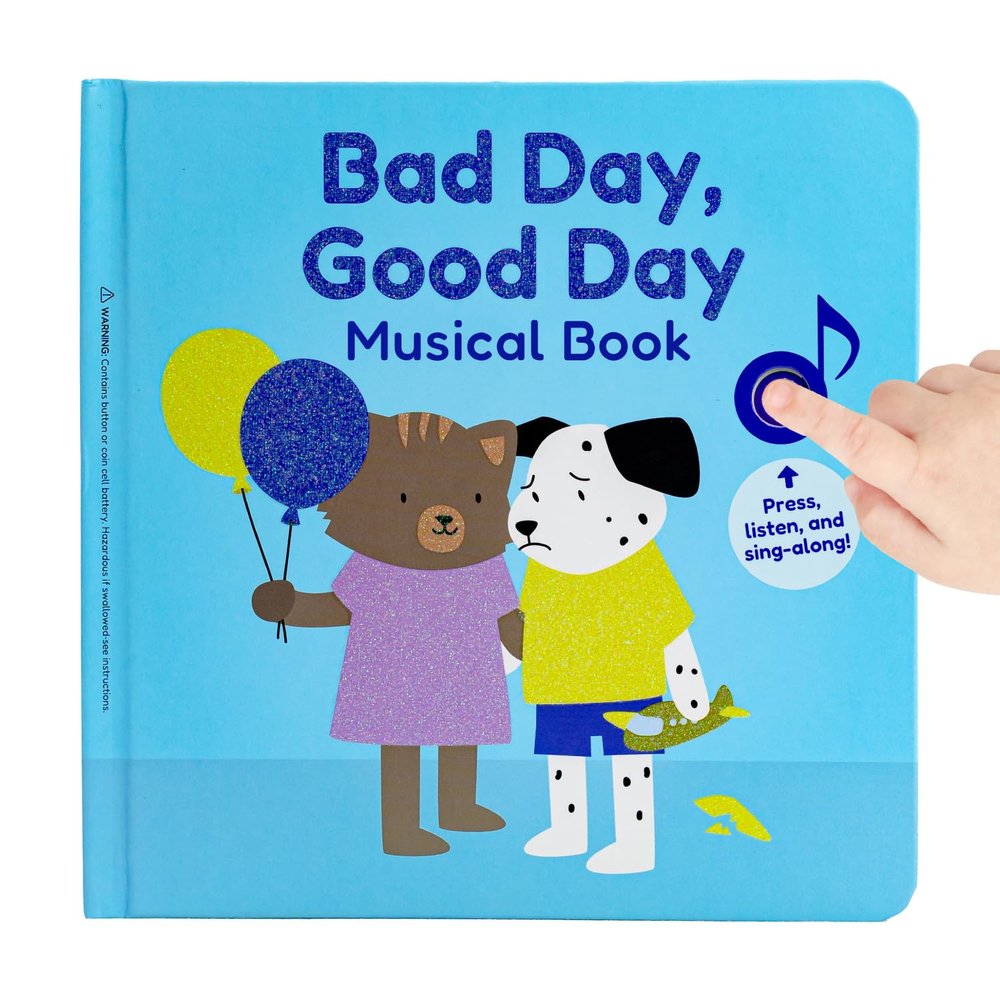 Cali's Books Bad Day, Good Day Emotions Books by Mother Moon - Feelings Book for Toddlers 1-3, Musical Books for Kids, Interactive Toddler Sound Book, Montessori Learning Music Toys