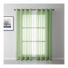 Mesnt 72 Inch Sheer Curtains, Polyester Solid Color Voile Sheer Curtain Semi Transparent, Green, 40W x 72L inch view 1
