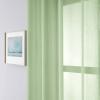 Mesnt 72 Inch Sheer Curtains, Polyester Solid Color Voile Sheer Curtain Semi Transparent, Green, 40W x 72L inch view 2